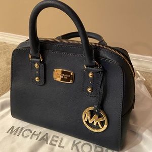 Michael Kors Navy Blue Satchel
